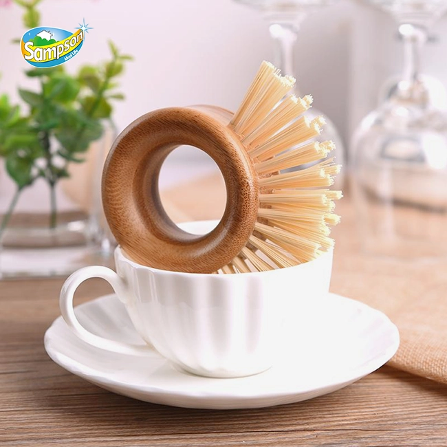 Bamboo Grip PET Bristle Vegetable Brush Bamboo Grip PET Bristle Vegetable Brush